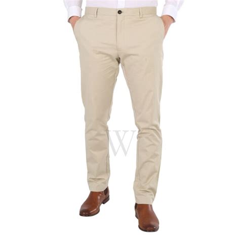 burberry pantaloni 8001119|Burberry 8001119 Burberry Men's Stone Slim Fit Cotton Chinos.